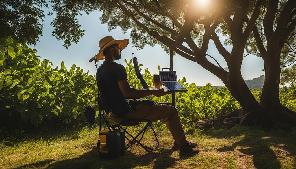 Portable solar fan