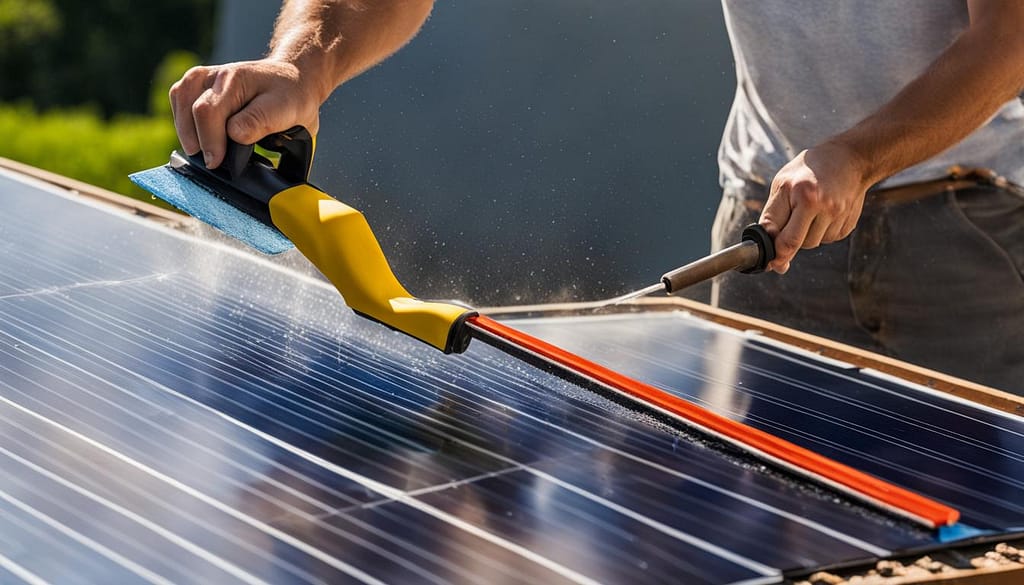 how to clean solar panels