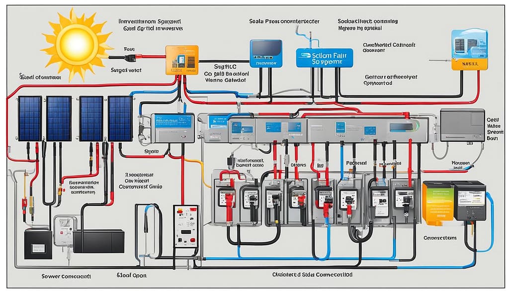 on grid solar system wiring diagram