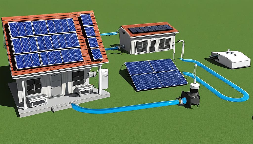 solar water pumping system diagram